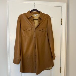 Brown Vegan Leather Dress/Jacket